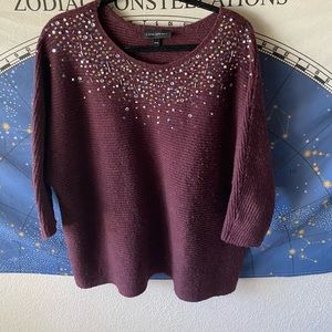 3/$30 💓 Lane Bryant Burgundy Confetti Sweater